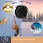 HORLOGE MURALE  EN ALUMINIUM AVEC THERMOMÈTRE & HYGROMÈTRE - Ø 35.5 cm
