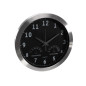 HORLOGE MURALE  EN ALUMINIUM AVEC THERMOMÈTRE & HYGROMÈTRE - Ø 35.5 cm