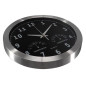 HORLOGE MURALE  EN ALUMINIUM AVEC THERMOMÈTRE & HYGROMÈTRE - Ø 35.5 cm