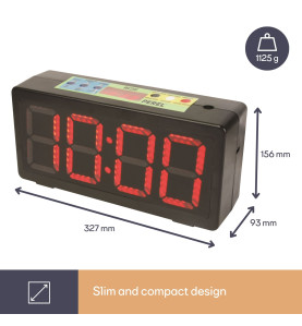 HORLOGE AVEC CHRONOMÈTRE/COMPTE À REBOURS & MINUTERIE D'INTERVALLE - 3
