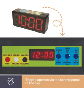 HORLOGE AVEC CHRONOMÈTRE/COMPTE À REBOURS & MINUTERIE D'INTERVALLE - 3
