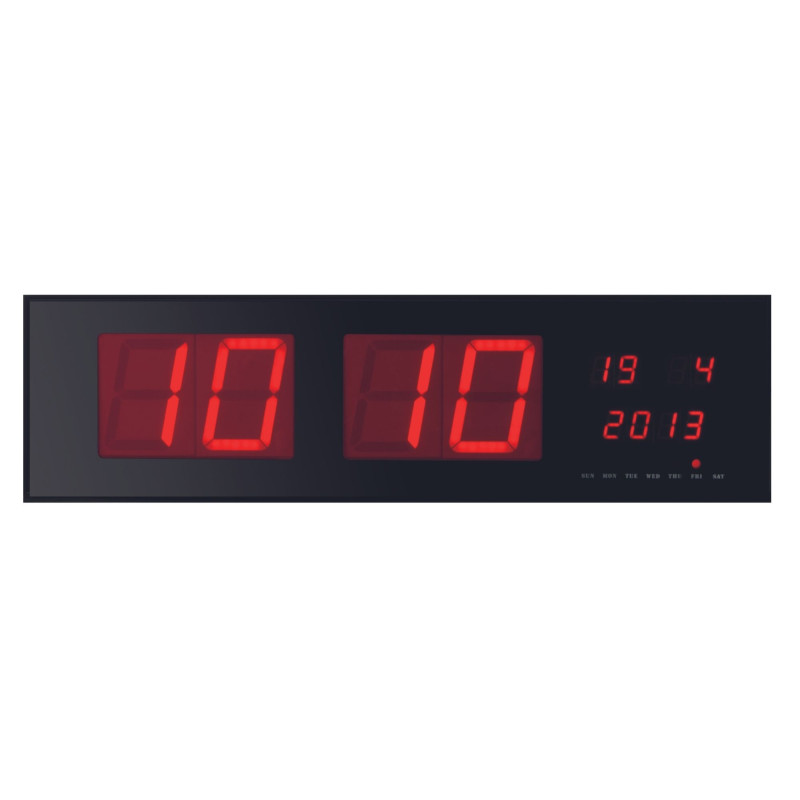 HORLOGE MURALE À AFFICHAGE LED - 83 x 23 x 4 cm