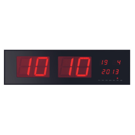 HORLOGE MURALE À AFFICHAGE LED - 83 x 23 x 4 cm - Velleman