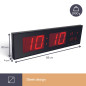 HORLOGE MURALE À AFFICHAGE LED - 83 x 23 x 4 cm