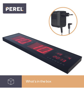 HORLOGE MURALE À AFFICHAGE LED - 83 x 23 x 4 cm - Velleman