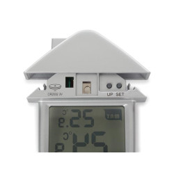THERMOMÈTRE DE FENÊTRE TRANSPARENT AVEC INDICATIONS MIN/MAX