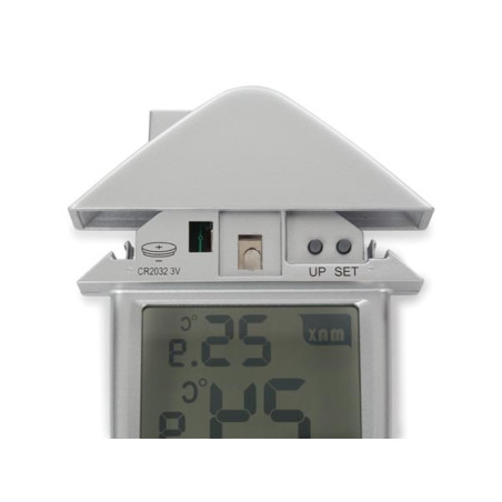 THERMOMÈTRE DE FENÊTRE TRANSPARENT AVEC INDICATIONS MIN/MAX