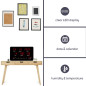 HORLOGE MURALE AVEC AFFICHAGE LED - 37,8 x 25,8 x 2,5 cm