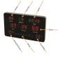 HORLOGE MURALE AVEC AFFICHAGE LED - 37,8 x 25,8 x 2,5 cm
