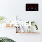 HORLOGE MURALE AVEC AFFICHAGE LED - 37,8 x 25,8 x 2,5 cm