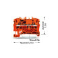 2 conducteurs à travers le bornier 2,5 mm², orange 2 conducteurs à travers le bornier 2,5 mm², orange