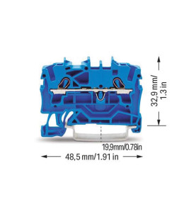 2 conducteurs à travers le bornier 2,5 mm², bleu - Velleman