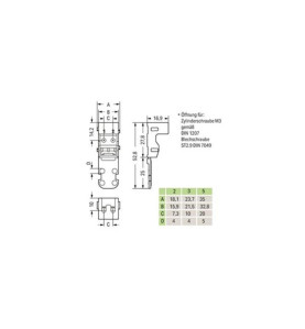 ADAPTATEUR DE FIXATION - POUR BORNES À 5 CONDUCTEURS - SÉRIE 221 - 4 m