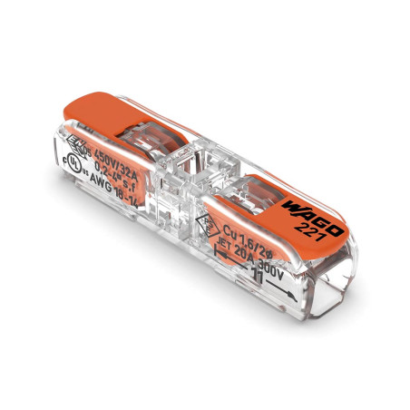 Connecteur d'épissure en ligne avec leviers 0,2 - 4 mm² - pour tous ty