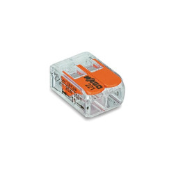 MINI BORNE DE CONNEXION À LEVIER 2 x 0.2 - 4 mm² POUR TOUT TYPE DE CÂB