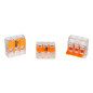 MINI BORNE DE CONNEXION À LEVIER 3 x 0.2 - 4 mm² POUR TOUT TYPE DE CÂBLE