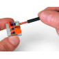 MINI BORNE DE CONNEXION À LEVIER 3 x 0.2 - 4 mm² POUR TOUT TYPE DE CÂBLE