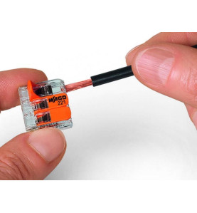 MINI BORNE DE CONNEXION À LEVIER 3 x 0.2 - 4 mm² POUR TOUT TYPE DE CÂB