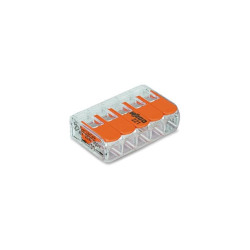 MINI BORNE DE CONNEXION À LEVIER 5 x 0.2 - 4 mm² POUR TOUT TYPE DE CÂB