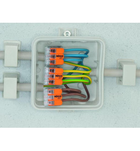 MINI BORNE DE CONNEXION À LEVIER 5 x 0.2 - 4 mm² POUR TOUT TYPE DE CÂB