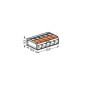 MINI BORNE DE CONNEXION À LEVIER 5 x 0.2 - 4 mm² POUR TOUT TYPE DE CÂBLE