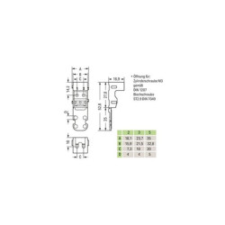ADAPTATEUR DE FIXATION - POUR BORNES À 3 CONDUCTEURS - SÉRIE 221 - 4 mm² - POUR MONTAGE À VIS - BLANC