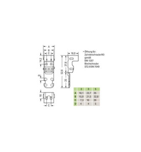 ADAPTATEUR DE FIXATION - POUR BORNES À 5 CONDUCTEURS - SÉRIE 221 - 4 m
