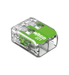 Connecteur d'épissure compact 2 x 0,2 - 4 mm² pour tous types de fils 