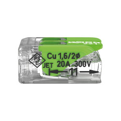 Connecteur d'épissure compact 2 x 0,2 - 4 mm² pour tous types de fils - vert