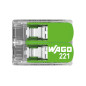 Connecteur d'épissure compact 2 x 0,2 - 4 mm² pour tous types de fils - vert