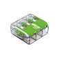 Connecteur d'épissure compact 3 x 0,2 - 4 mm² pour tous types de fils - vert