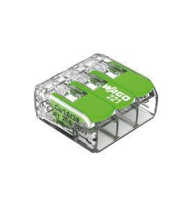 Connecteur d'épissure compact 3 x 0,2 - 4 mm² pour tous types de fils 