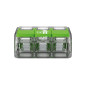 Connecteur d'épissure compact 3 x 0,2 - 4 mm² pour tous types de fils - vert