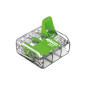 Connecteur d'épissure compact 3 x 0,2 - 4 mm² pour tous types de fils - vert