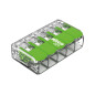 Connecteur d'épissure compact 5 x 0,2 - 4 mm² pour tous types de fils - vert Connecteur d'épissure compact 5 x 0,2 - 4 mm² pour tous types de fils - vert