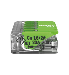 Connecteur d'épissure compact 5 x 0,2 - 4 mm² pour tous types de fils 