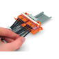 ADAPTATEUR DE FIXATION - SÉRIE 221 - 4 mm² - POUR MONTAGE SUR RAIL 35/MONTAGE PAR VIS - ORANGE