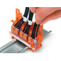 ADAPTATEUR DE FIXATION - SÉRIE 221 - 4 mm² - POUR MONTAGE SUR RAIL 35/MONTAGE PAR VIS - ORANGE