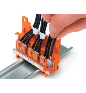 ADAPTATEUR DE FIXATION - SÉRIE 221 - 4 mm² - POUR MONTAGE SUR RAIL 35/