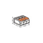 BORNE DE RACCORDEMENT COMPACT - POUR TOUS TYPES DE CONDUCTEURSS - MAX. 6 mm² - 3 CONDUCTEURS - BOÎTIER TRANSPARENT