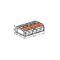 BORNE DE RACCORDEMENT COMPACT - POUR TOUS TYPES DE CONDUCTEURSS - MAX. 6 mm² - 5 CONDUCTEURS - BOÎTIER TRANSPARENT