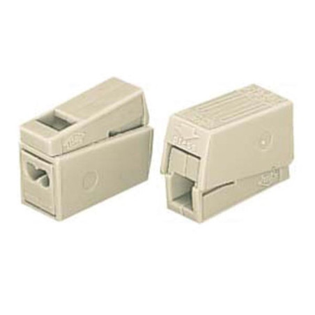 BORNE POUR LUMINAIRES 2.5mm, 2 RIGIDES - 1 SOUPLE, 105°, BLANC - Velle
