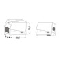 BORNE POUR LUMINAIRES 2.5mm, 2 RIGIDES - 1 SOUPLE, 105°, BLANC