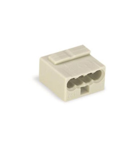 BORNE MICRO POUR BOÎTE DE DÉRIVATION 4 CONDUCTEURS, GRIS CLAIR - Velle