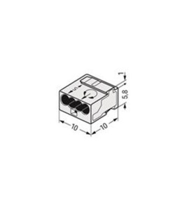 BORNE MICRO POUR BOÎTE DE DÉRIVATION 4 CONDUCTEURS, GRIS CLAIR - Velle