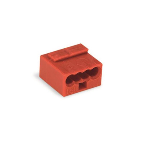 BORNE MICRO POUR BOÎTE DE DÉRIVATION 4 CONDUCTEURS, ROUGE - Velleman
