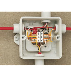 BORNE MICRO POUR BOÎTE DE DÉRIVATION 4 CONDUCTEURS, ROUGE - Velleman