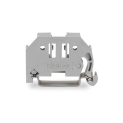 Butée sans vis de 6 mm de large pour rail DIN 35 x 15 et 35 x 7,5, gri