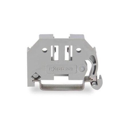 Butée sans vis de 6 mm de large pour rail DIN 35 x 15 et 35 x 7,5, gri