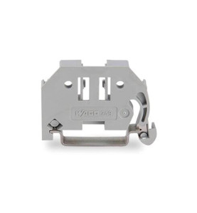 Butée sans vis de 6 mm de large pour rail DIN 35 x 15 et 35 x 7,5, gri